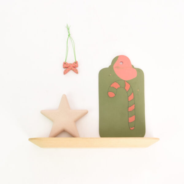 Groene wandhanger etiket groot candycane - Afbeelding 3